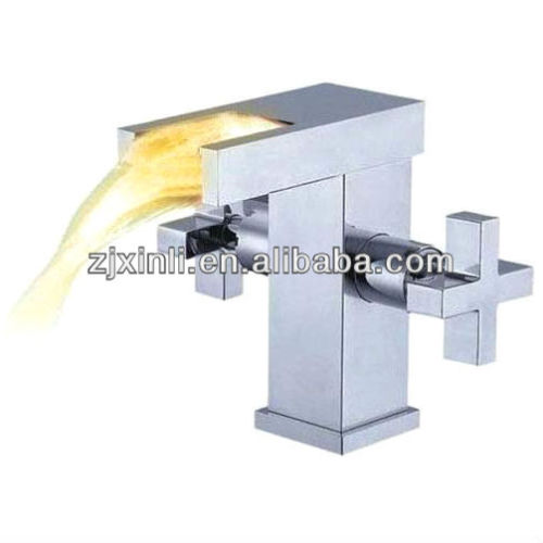 Brass Basin Led Mixer, Polish And Chrome Finish, Color Changed By Water