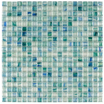 Artisanat d&#39;art en mosaïque de carreaux de verre turquoise