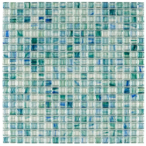 Artisanat d'art en mosaïque de carreaux de verre turquoise