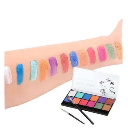 Halloween 12 Colors Face Palette - Professional Body Painting Kit