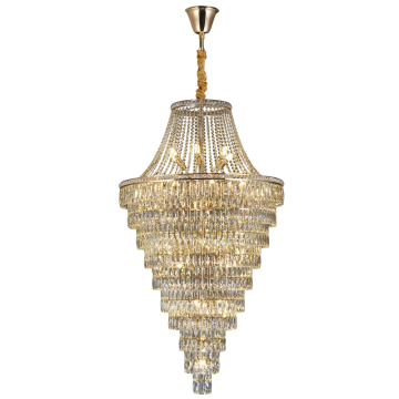 Luxury Crystal Big Pendant Light for Duplex Floors and Villas