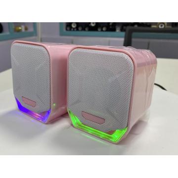 2.0 pink style design PC speaker