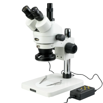AmScope 3.5X-90X Trinocular LED Stereo Microscope