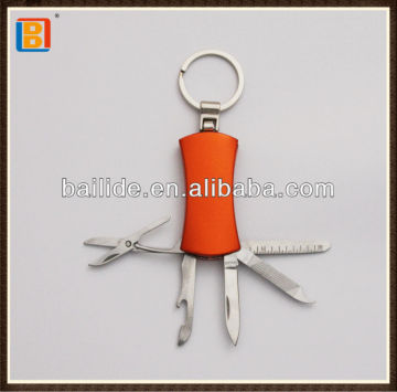 2017 Hight Quality Oxidation Orange Gift Knife With Key Rring For Outdoor Activity