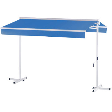 Aluminium Sunshade Retractable Awnings Untuk Gazebo Taman Luar Ruang - 5x3m Matahari dan Perlindungan Hujan