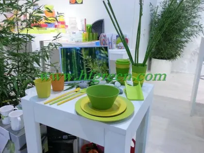 bio outdoor picnic bamboo fiber tableware set