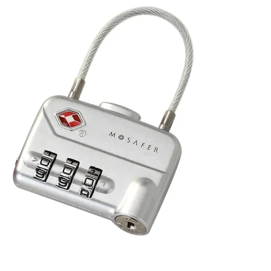 TSA Approved 3-Dial Combination Cable Lock for School Gym Travel Security