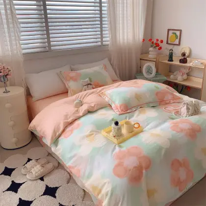 autumn fairy-tales bed sheet cover bedding pillowcase set