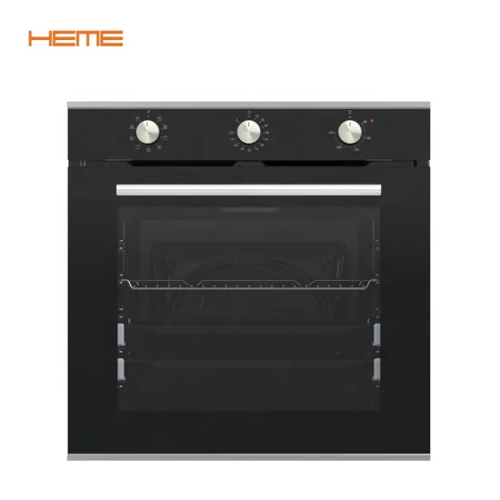 74L Built-in Electric Oven for Pizza Cooking - Black 60cm Knob Control Wall Oven