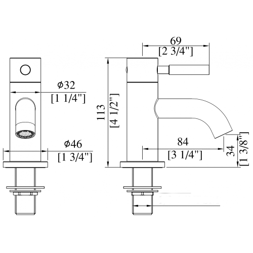 China Pillar Brass Single Handle Basin Mixer Factory