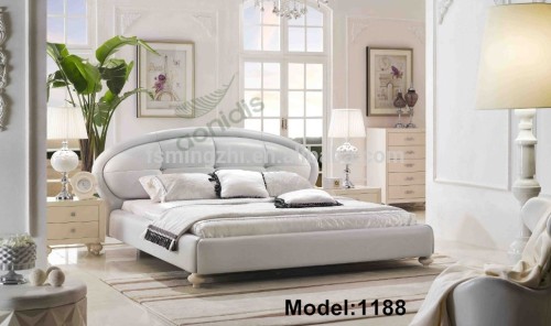 Grey Leather Bed Faux Leather