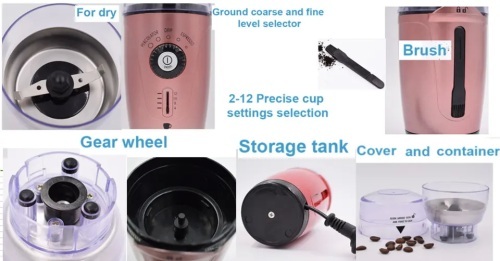 Wgolesale Portable Dry Coffee Bean Electric Coffee Grinder
