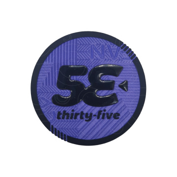 Label percetakan silikon logo berkilat