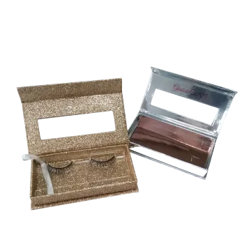 Shiny Silver Clear Window Eyelash Paper Box