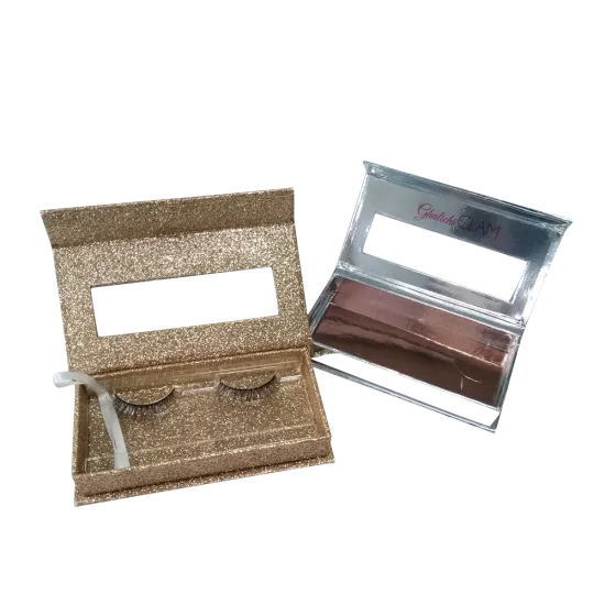 Shiny Silver Clear Window Eyelash Paper Box
