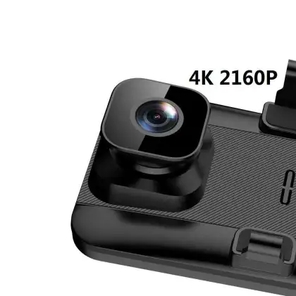 4K Touch Screen 12 Inch Rearview Car DVR Mirror with GPS Night Vision Reverse Dash Cam