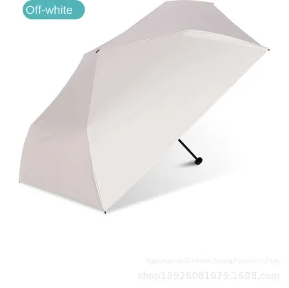 Super Water Repellent 3-Section Folding Portable Vinyl Umbrella
