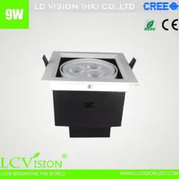 LED lighting  / 9W CREE LED Down light / Dimming / Adjustable / 450 lm