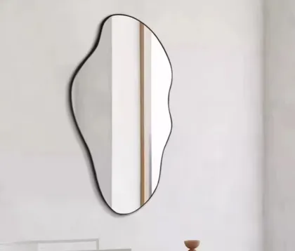 Modern Metal Wall-Mounted Dressing Mirror for Living Room