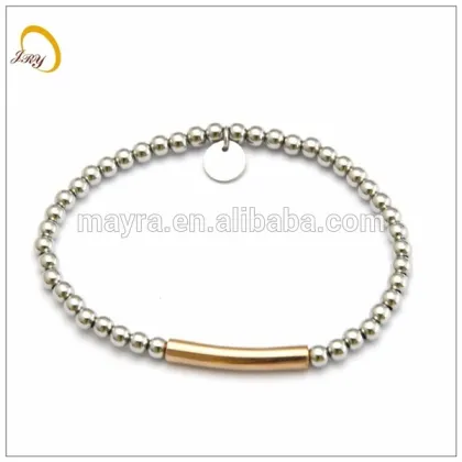 Vintage European Bead Charm Bracelet Stainless steel Charm Bracelet Wholesale