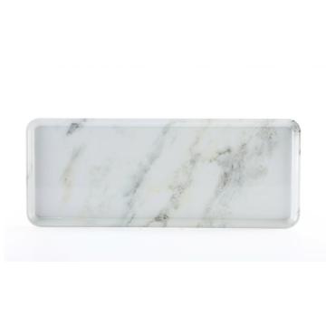 plateau de service rectangulaire blanc