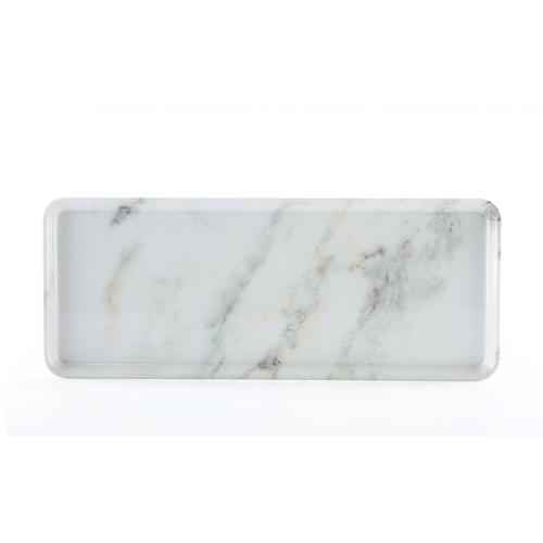 plateau de service rectangulaire blanc