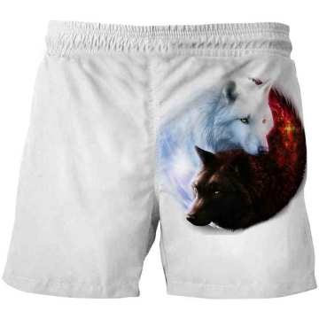 Wolf Starry Sky Streetwear Shorts Boys Shorts Kids cool Shorts 3D printing Children Summer Shorts Casual Pants Comfortable