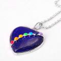 Collar en forma de corazón con piedras preciosas de lapislázuli 7 chakras