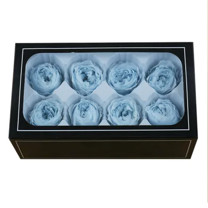 4-5 cm Real Touch Dried David Austin Eternelle Roses for Christmas and Valentine's Day Decoration