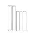 Tubes à essai à fond cylindriques en verre 30 ml 25 mm-200 mm