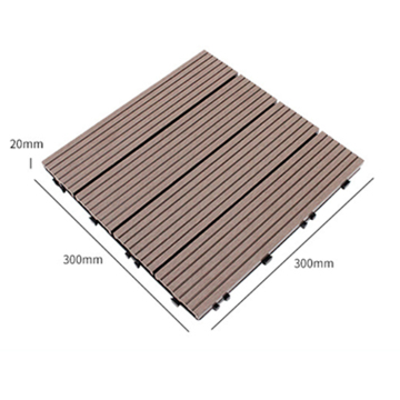 WPC Wood Grain Outdoor Floor Patio Tiles Interlocking Deck Tile