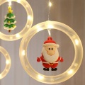 Luzes de cordas LED de cortina de Feliz Natal USB