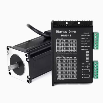 100mm NEMA23 Stepper Motor με 3,1nm ροπή, 4,4α ρεύμα, 1,8 ° Γωνία βήματος, 2 φάση - DM542 Κινητήρα και κιτ κίνησης