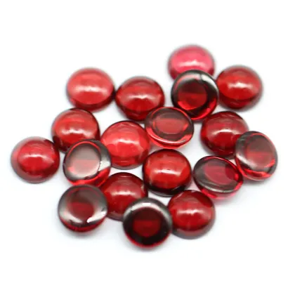 Natural Garnet Mozambique Garnet Round Plain Cabochons