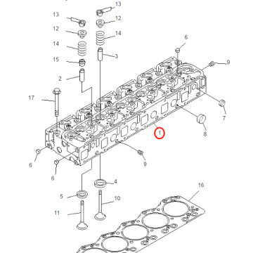 ORİJİNAL KOMATSU S6D108 MOTOR SİLİNDİR KAFASI 6221-11-1300