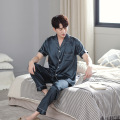 Luxury Loungewear Faux Silk Pyjamas Set for Men