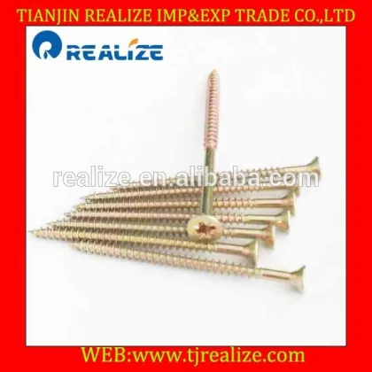 yellow zinc double csk head philips pozi chipboard screws