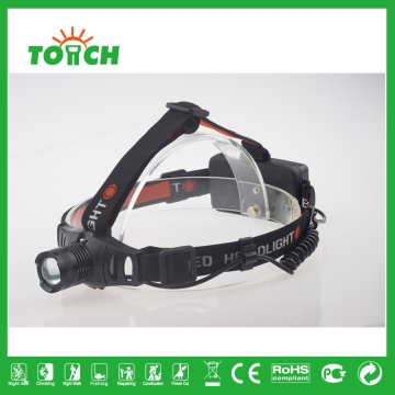 New style powerful rechargeable zoom LED headlamp light for camping hiking