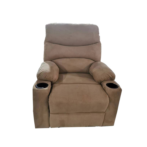 Single Fabric Recliner Sofa With Cupholder