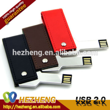 Wholesale 1GB New Leather Key USB Thumb Drive Download Customized