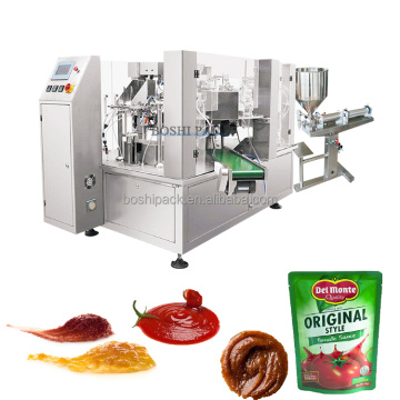 Single Spout Pouch Packaging Machine for Liquids: Oil, Water, Doypack Rotary Pouch Packing Machine