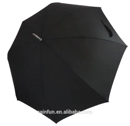 Windproof black golf umbrella for wholesale