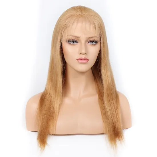 Colored Wigs #27 Honey Blonde Human Hair Lace Front Wigs Glueless Peruvian Straight 13x4 Lace Frontal Human Hair Wigs