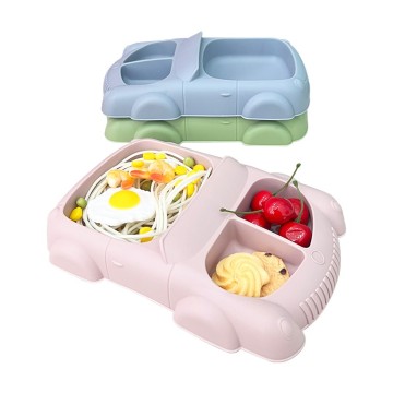 Car Shape Silicone Baby Plate