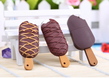 Promotional ice cream shape silicone usb flash drive memory stick for gift