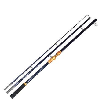 Super Light 3-Section Telescopic Carbon Fiber Spinning Fishing Rod (3m/3.3m/3.6m) with Long Handle