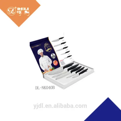 5 pieces etching blade non-stick chef knife sets