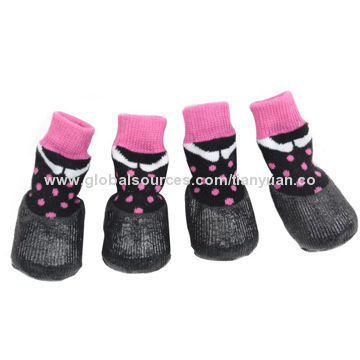 Dog Socks in Colorful Design, with Waterproof Rubber Covered Ends