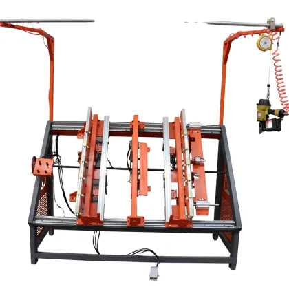 USA Style High-Efficient Wooden Stringer Pallet Nailing Machines