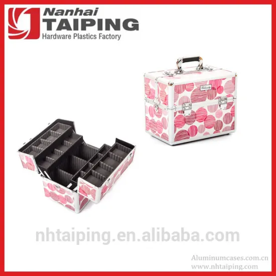 Red Spots Beauty Hard Case Aluminum Makeup Vanity Case